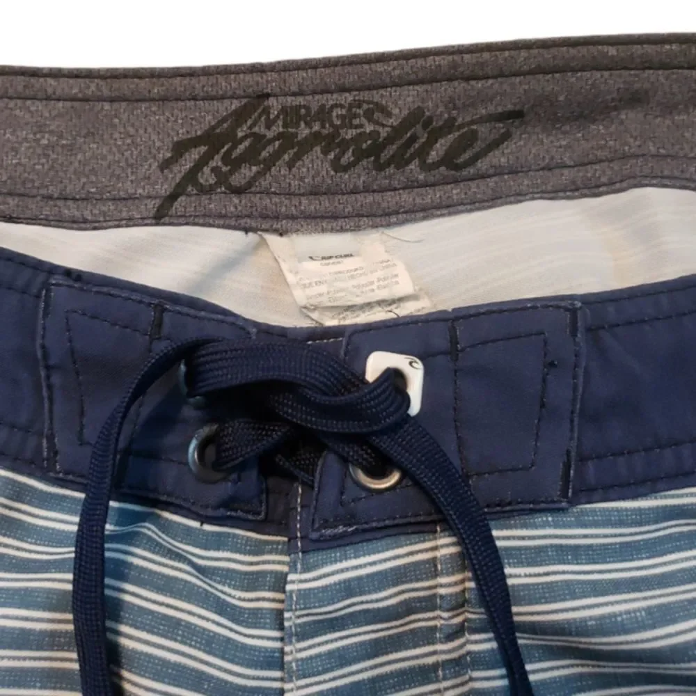Rip Curl Marge Aggrolite Shorts Size 32 Board Shorts Swimwear Stripes Colorful